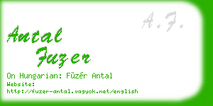 antal fuzer business card